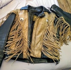Unisex Fringed leather jacket